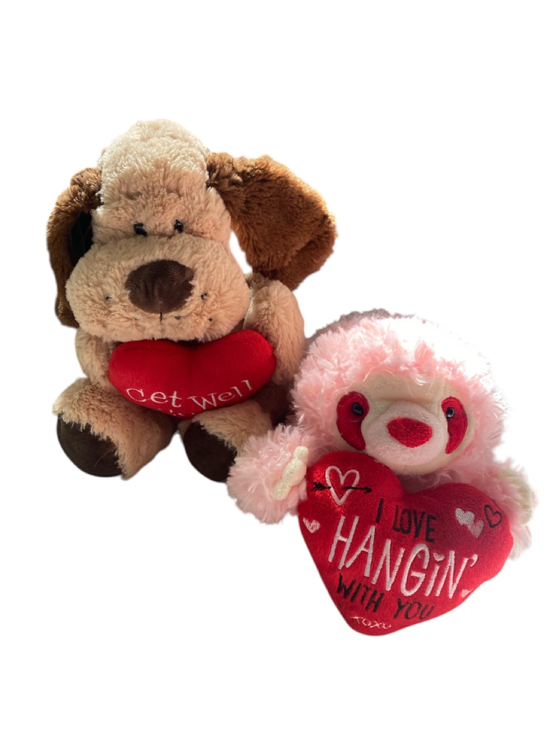 Get Well Soon Plush Dog and Sloth with Hearts🌱 - photo 2