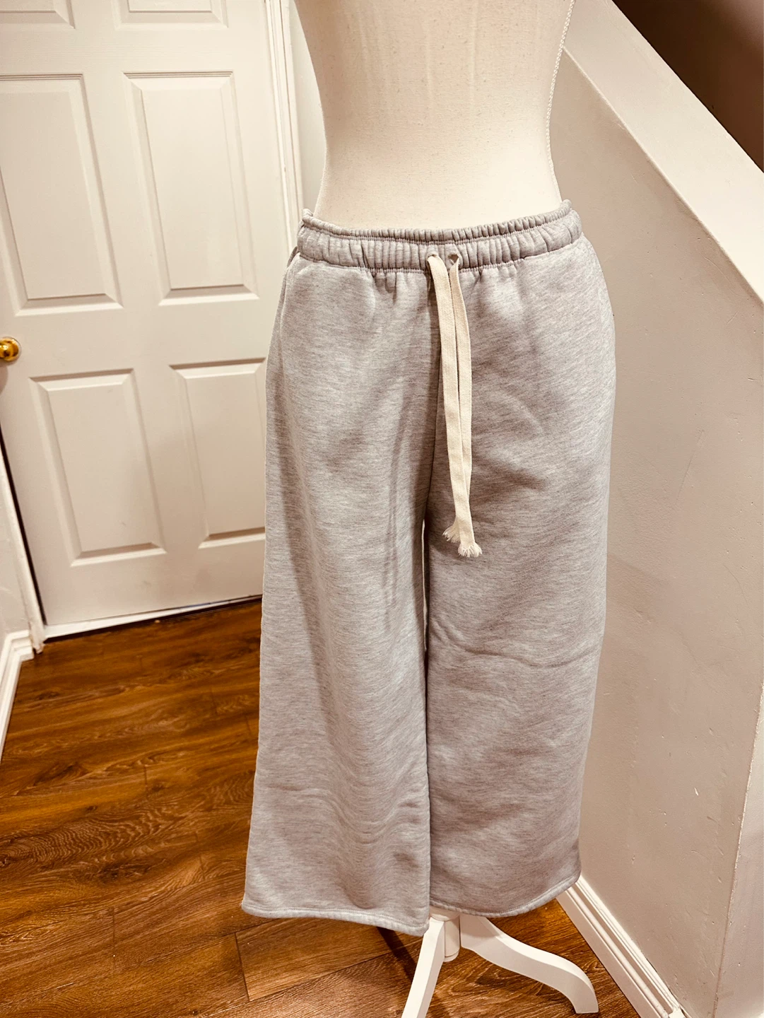 Light Grey Sweatpants - Wide Leg