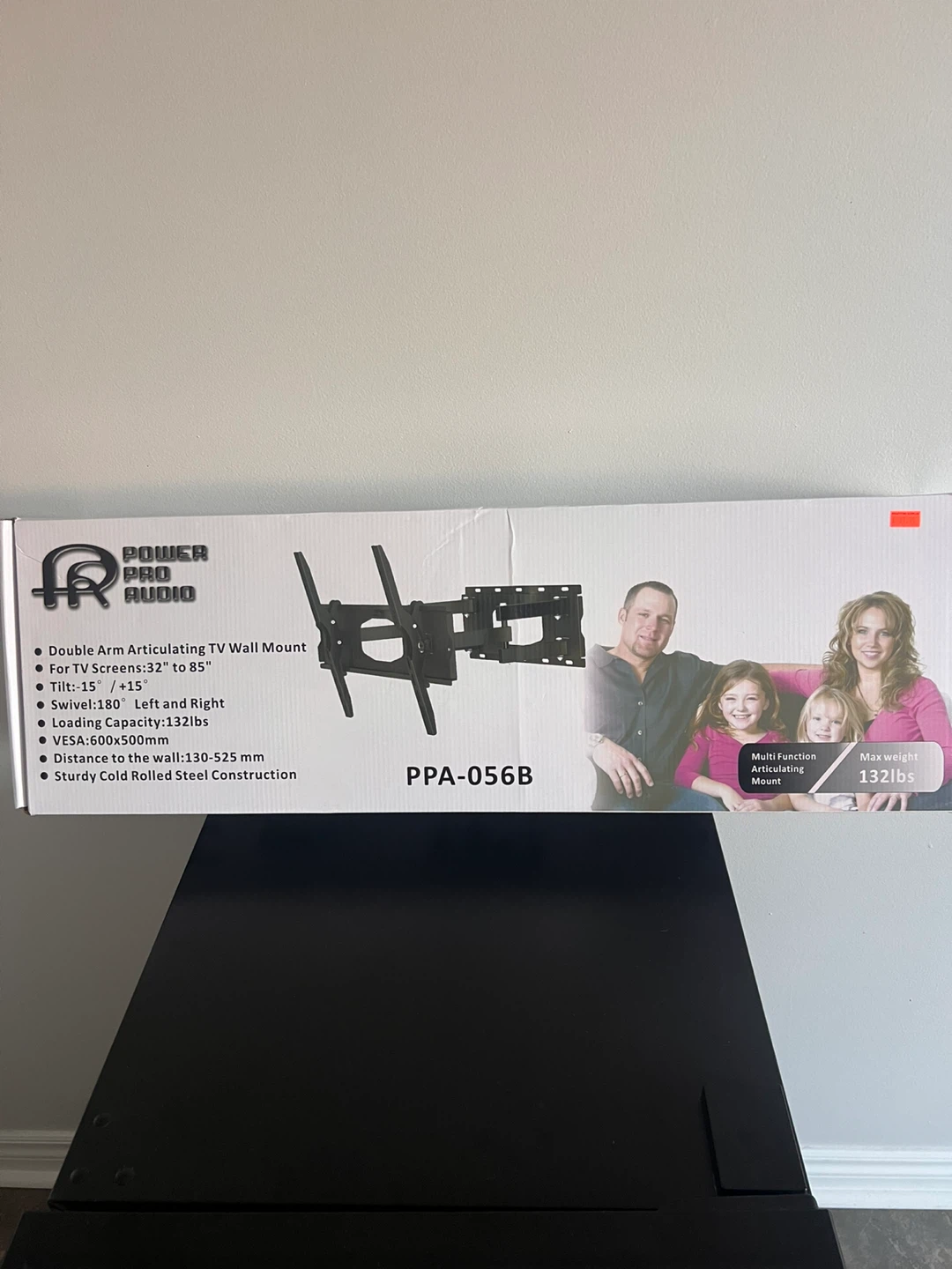 Power Pro Audio Double Arm TV Wall Mount PPA-056B