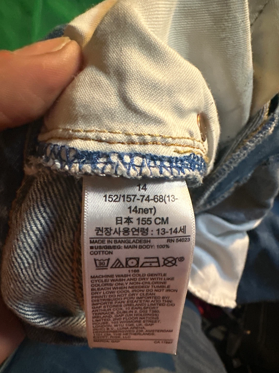 GAP  "Original" Distressed Blue Jeans - Size 14 - photo 5