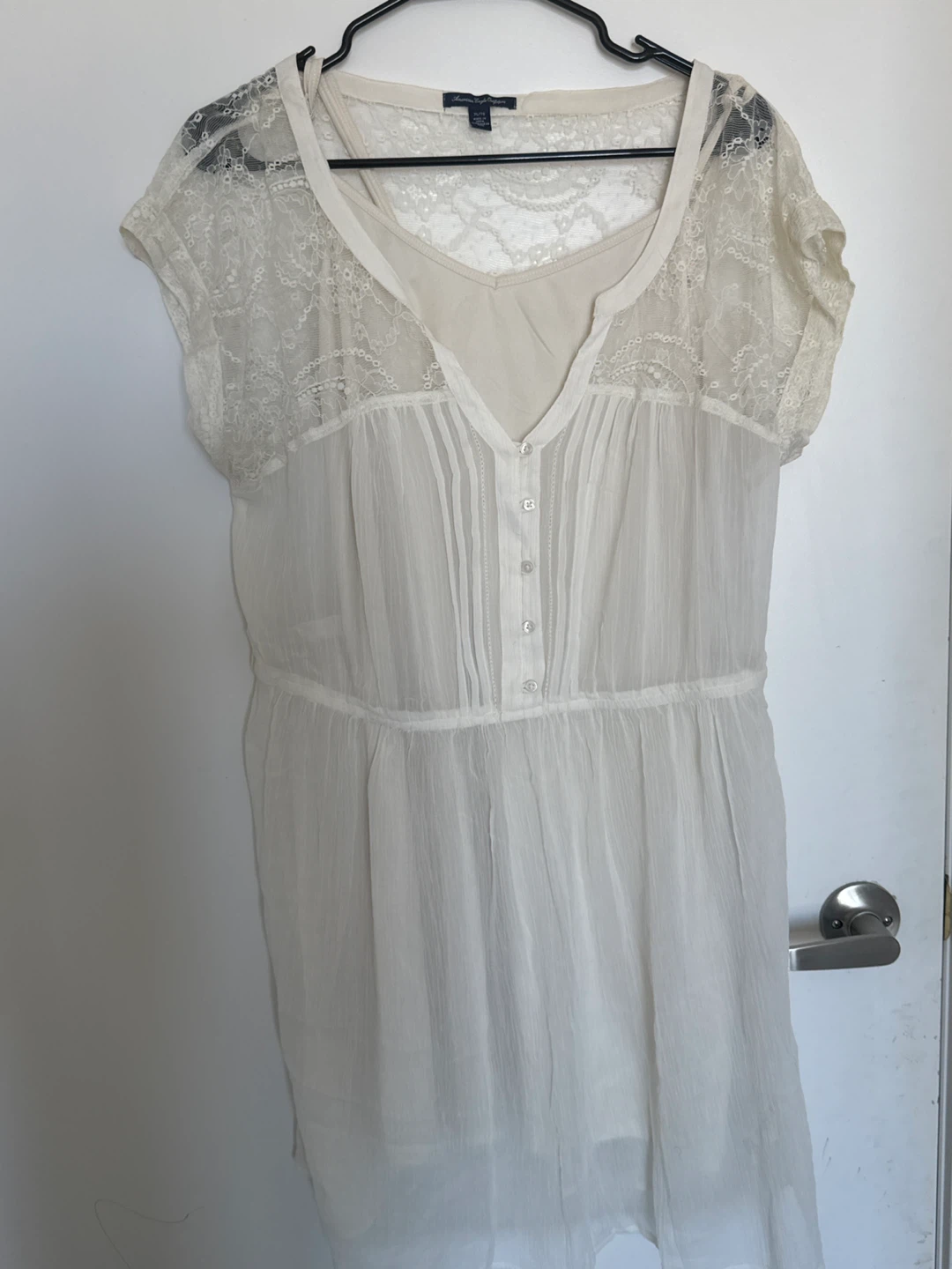 American Eagle Outfitters Lace Trim Tunic Top XL/TG - photo 3