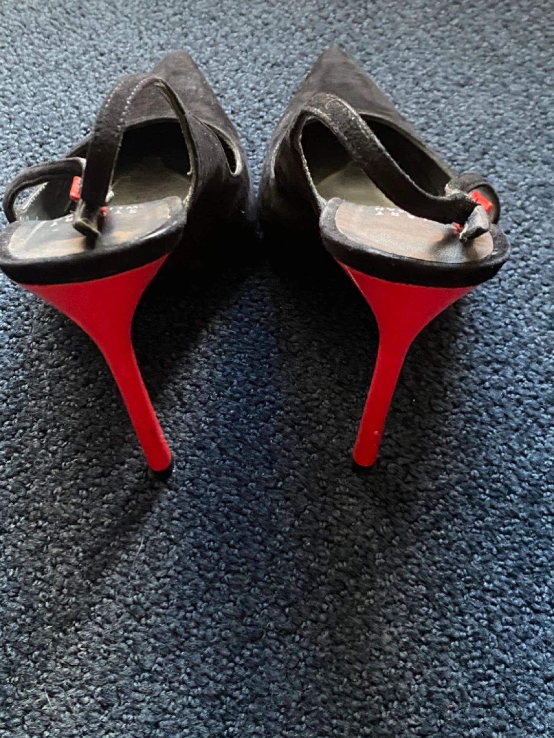 Stuart Weitzman Black Suede Slingback Heels - photo 3