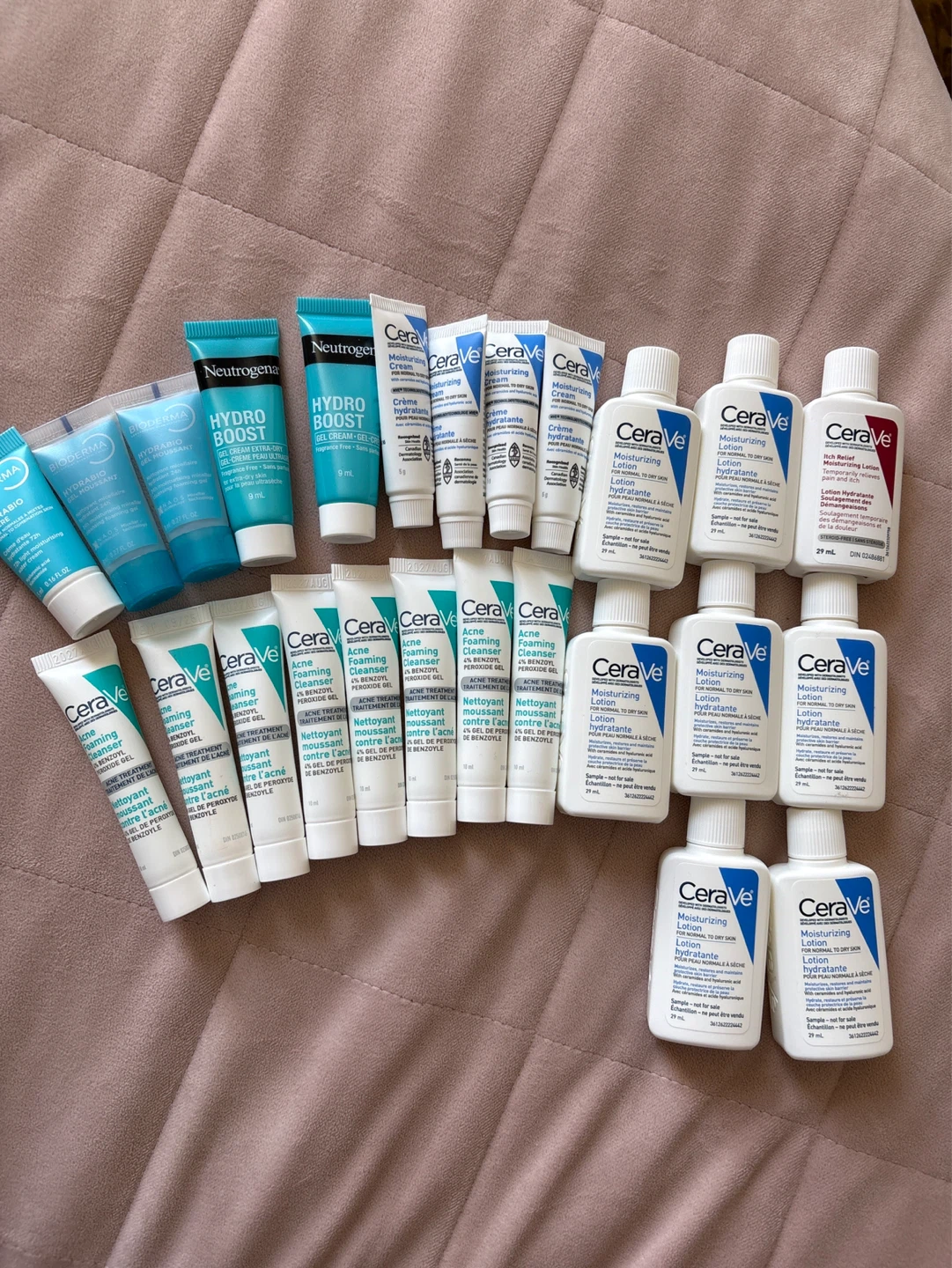 CeraVe Neutrogena Bioderma Skincare Sample Lot