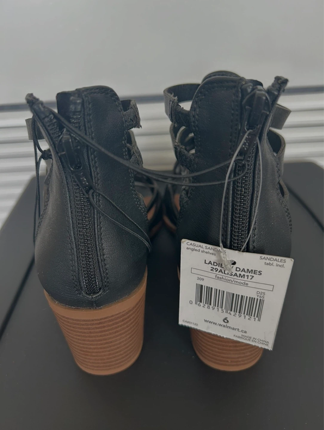 George Black Gladiator Sandals Size 6 - photo 3