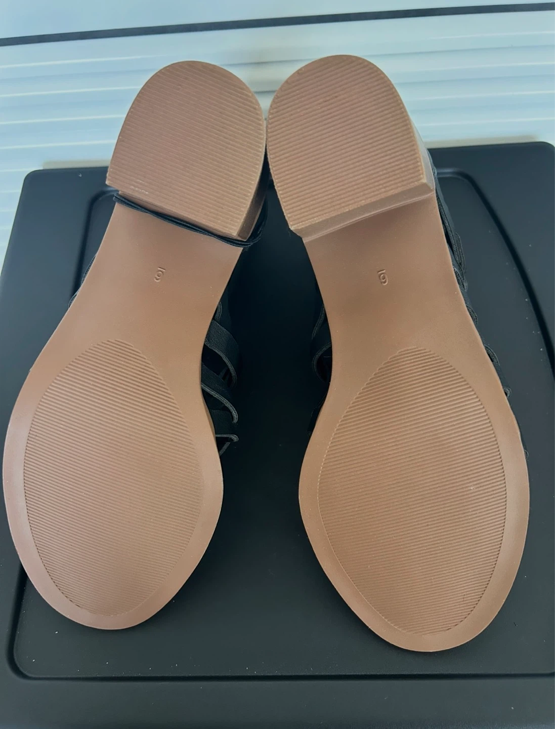 George Black Gladiator Sandals Size 6 - photo 4