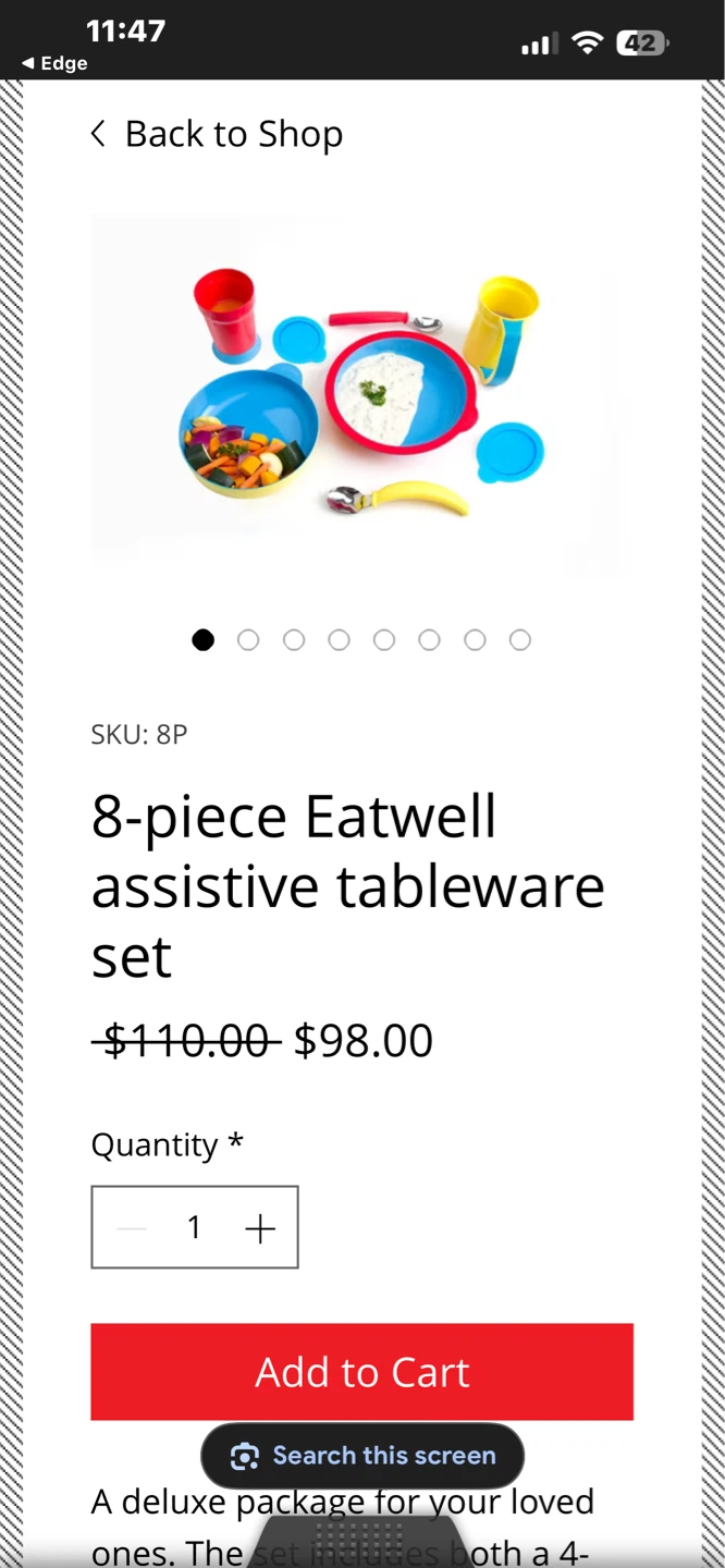NEW Eatwell Assistive Tableware Set (6 Pieces) – $135+ Value - photo 4