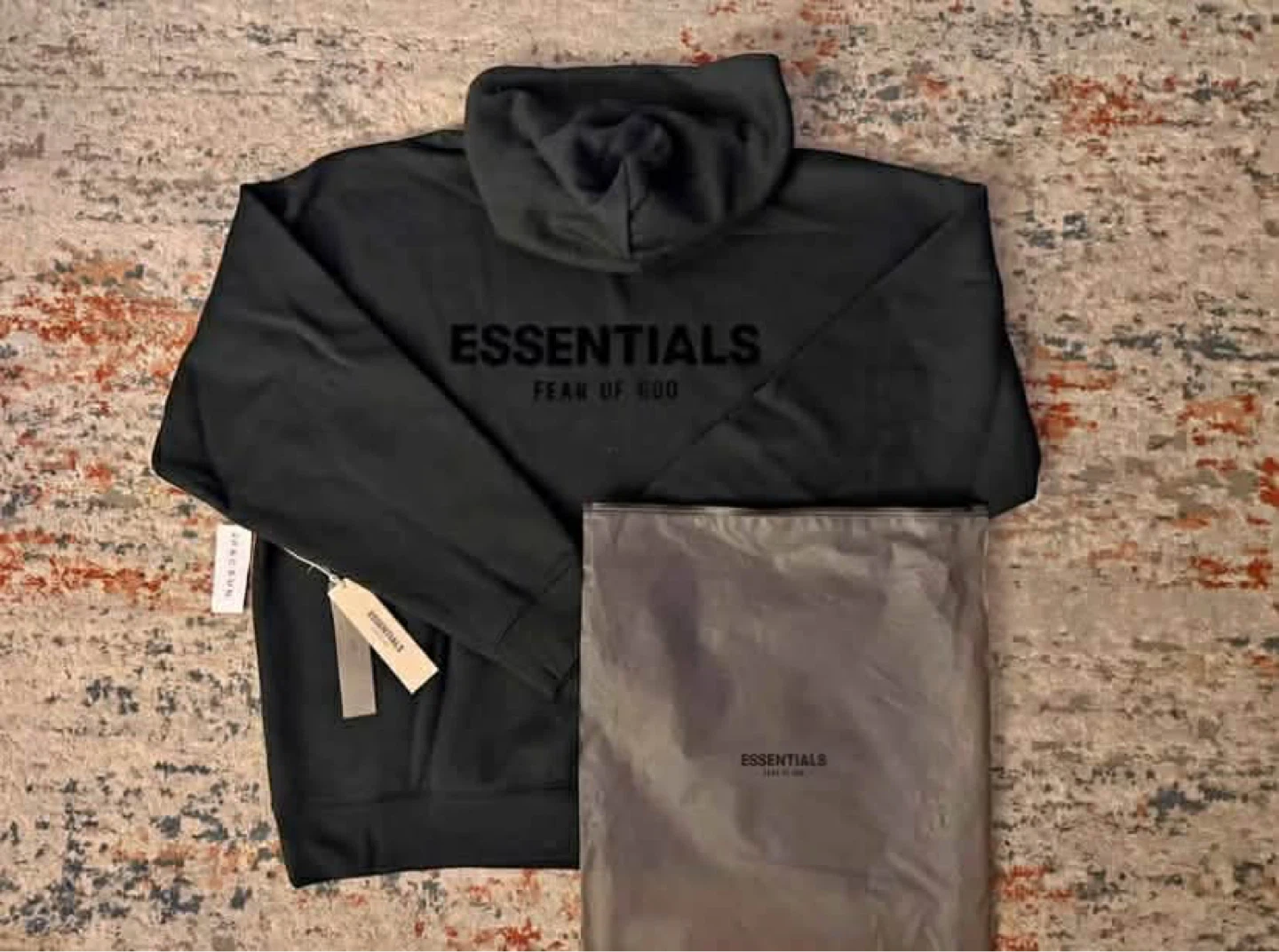 Fear of God Essentials Black Hoodie XS - photo 2