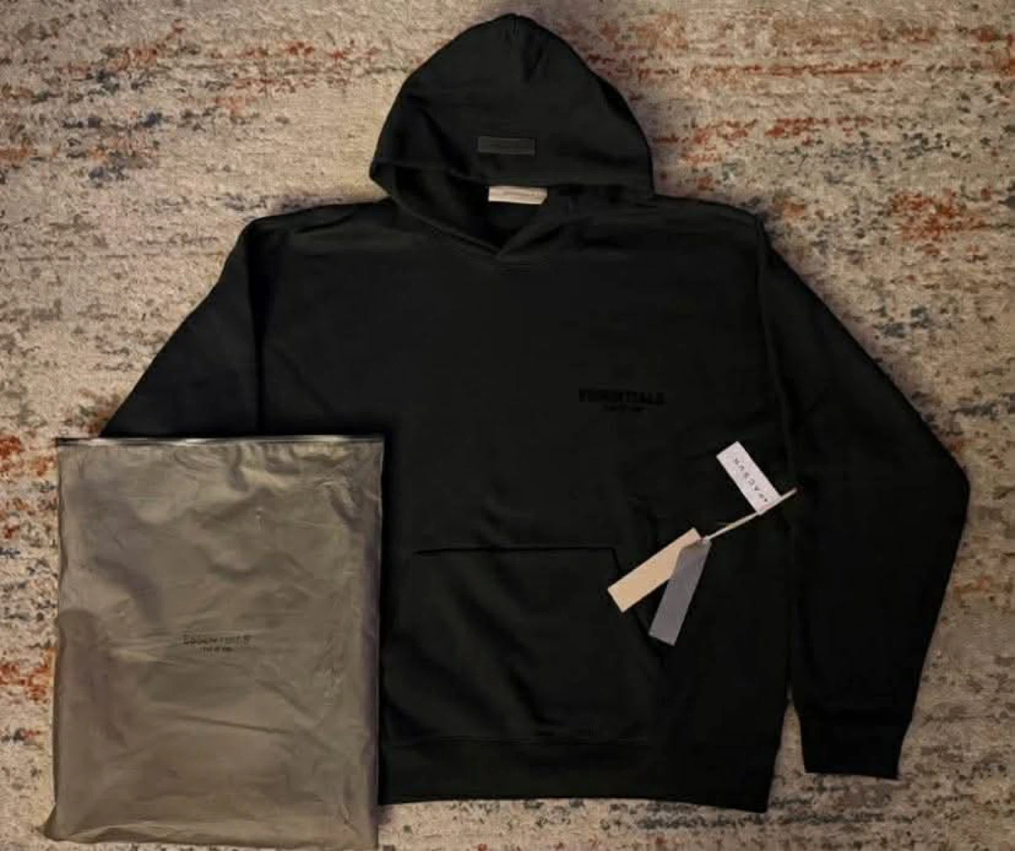 Fear of God Essentials Black Hoodie XS