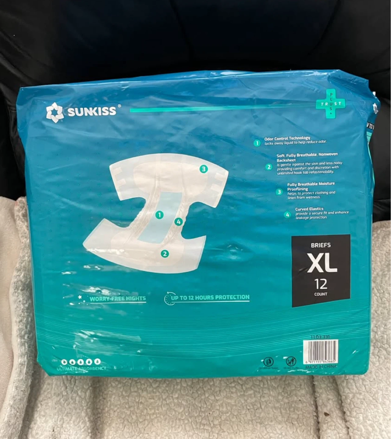 Sunkiss Adult Briefs - XL, 12 Count