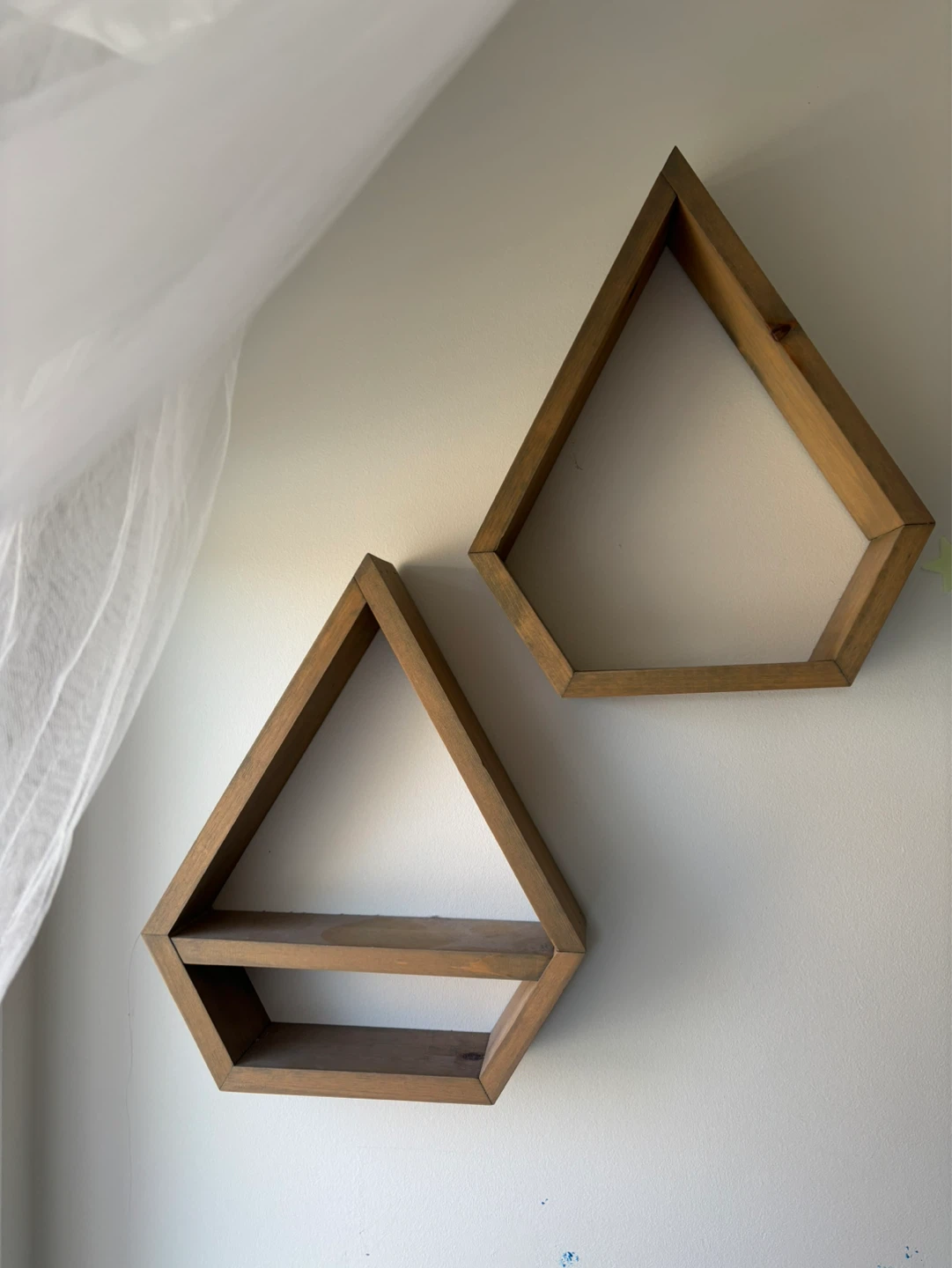 Geometric Wood Wall Shelves