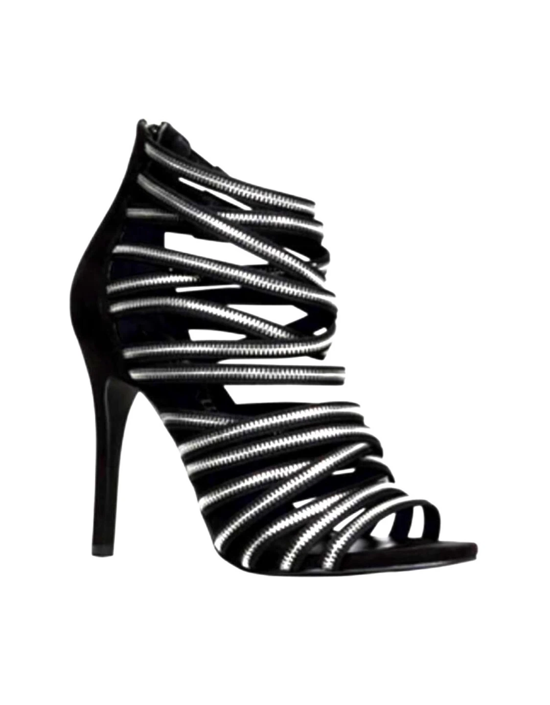 🌱ALDO Black Zipper Detail Strappy Heels