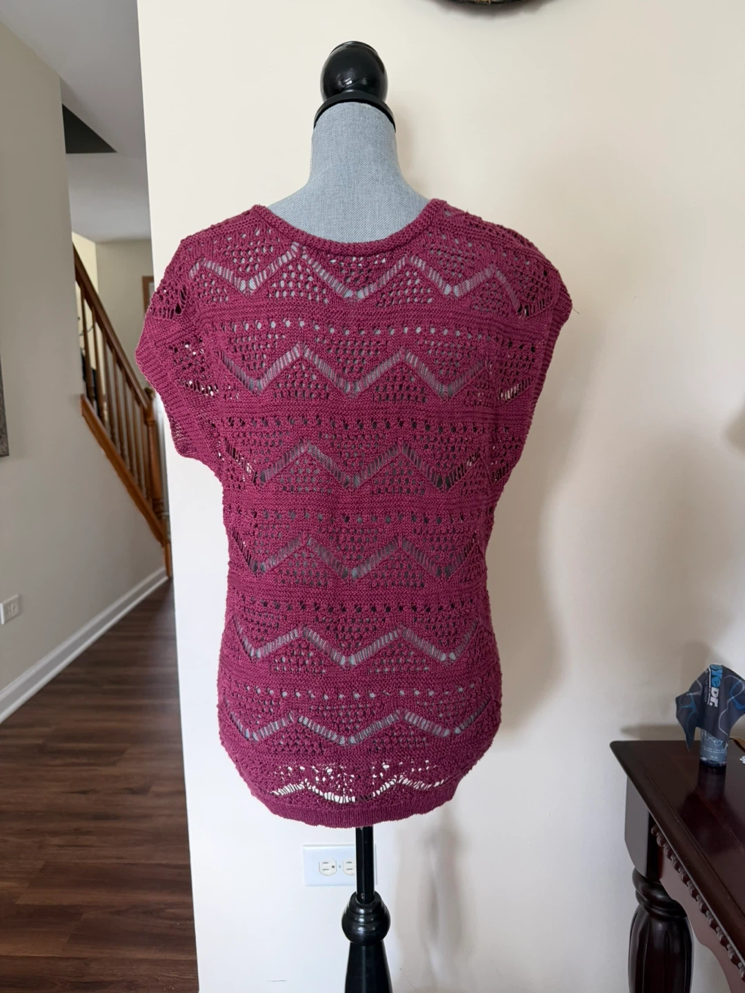 Maurices Women's Knit Top - Size M - Burgundy - photo 2