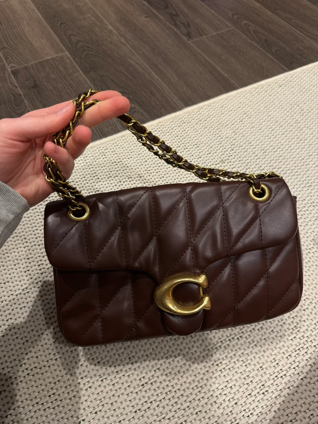 Coach Shoulder Bag - Dark Brown Quilted Leather - photo 2