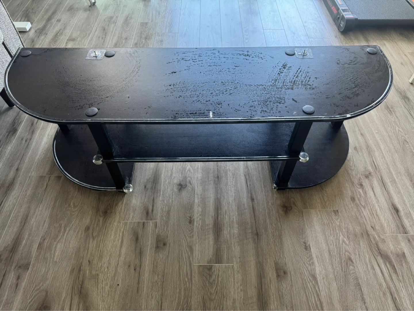 Black Two-Tier TV Stand 55 inch TV compatible - photo 2