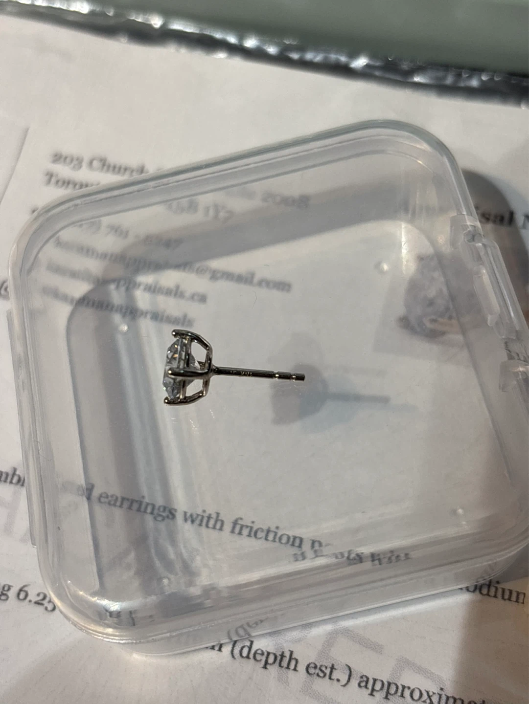 2.04CT Lab Grown Diamond Stud Earrings 10K White Gold - photo 2