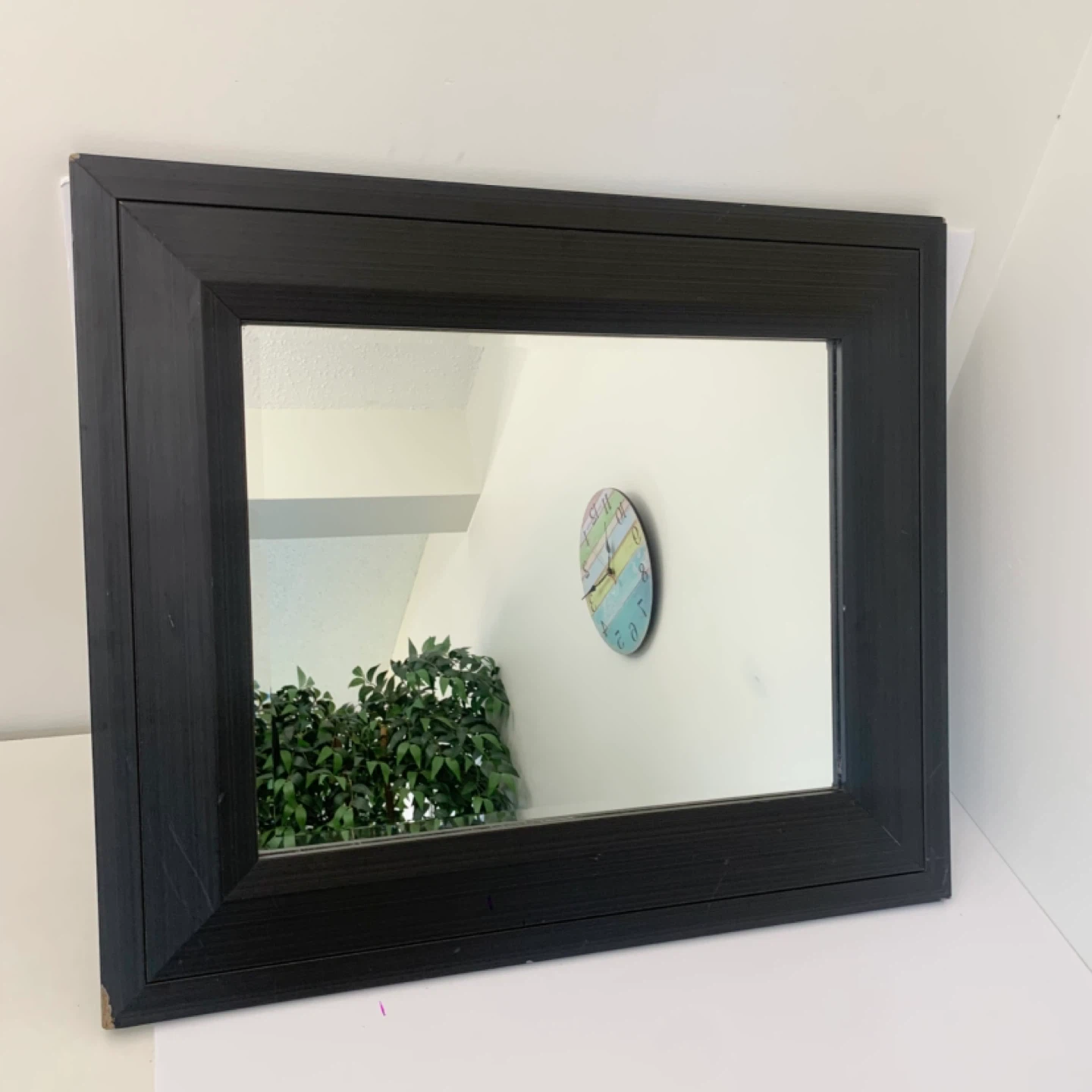 Black Framed Mirror Decorative Rectangular Wall Mirrors Decor