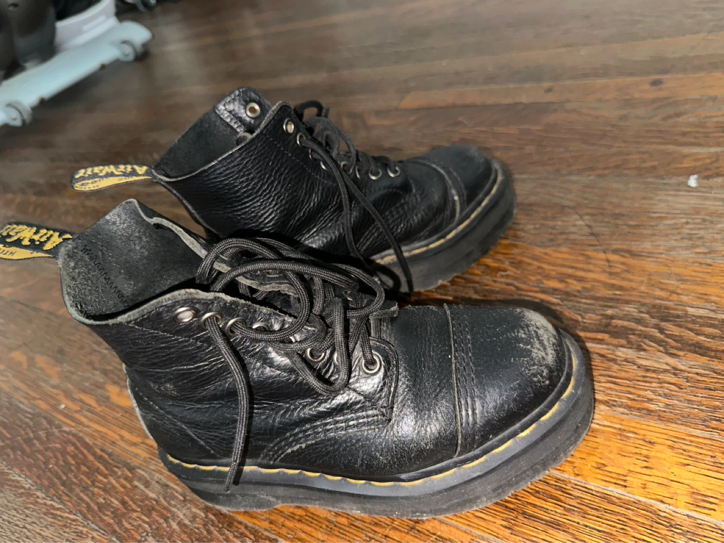 Dr. Martens Black Leather Platform Boots