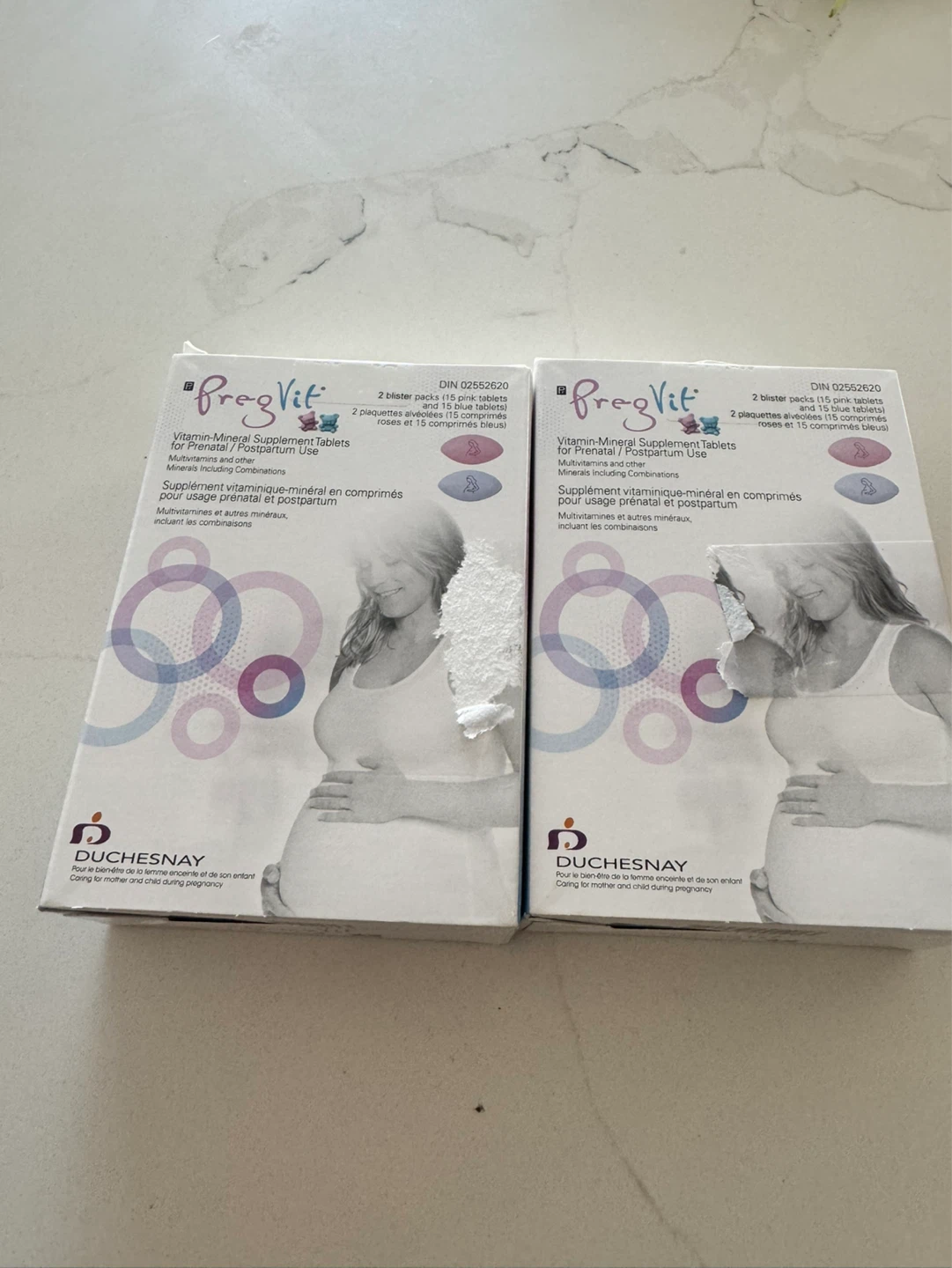 2x Duchesnay PregVit Vitamin-Mineral Supplement Tablets