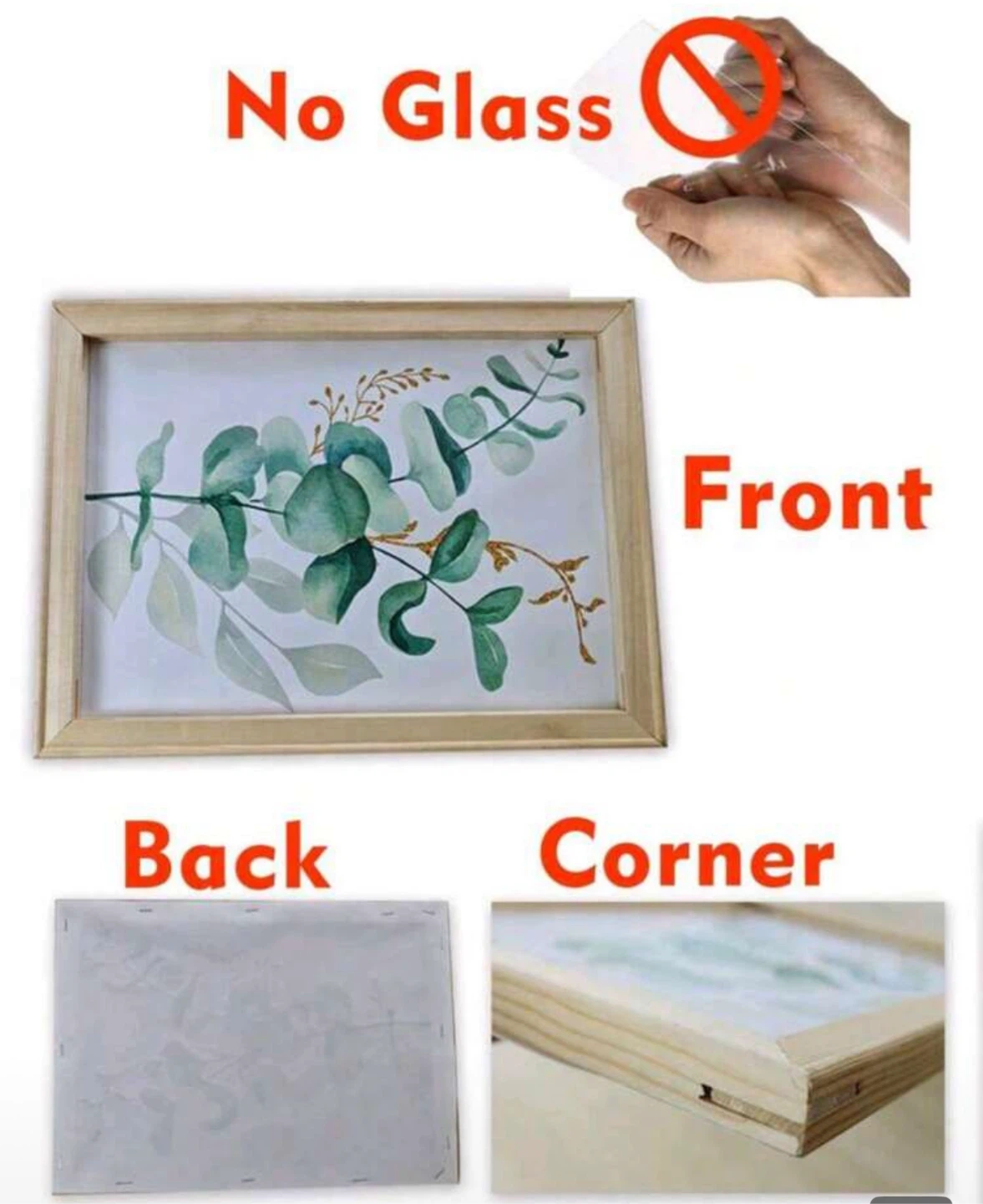 3 wooden frames with Wall Art Prints - photo 5
