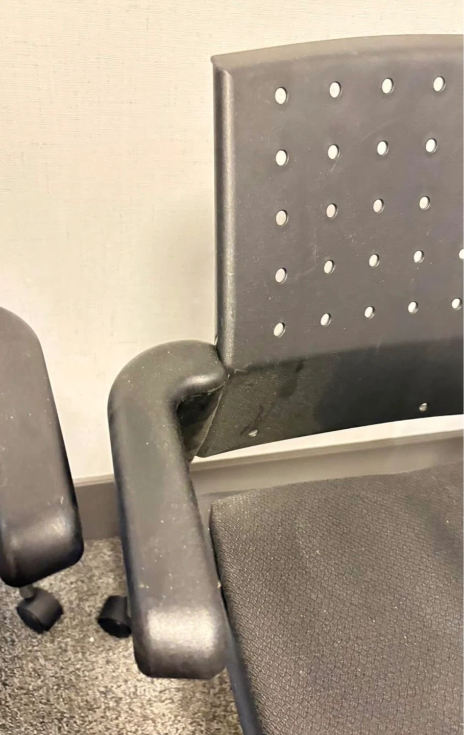 Black Conference Chair with Wheels - photo 3