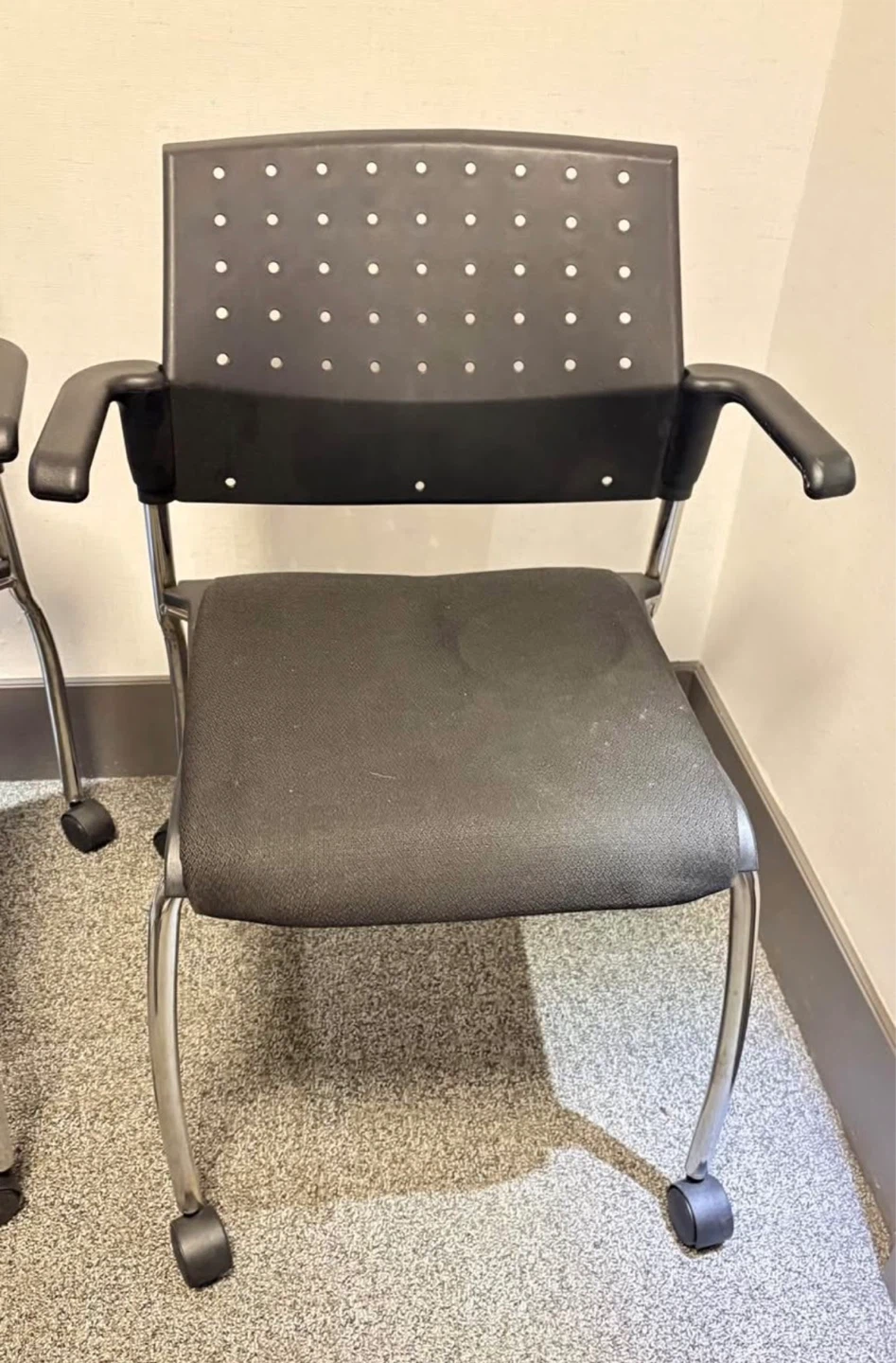 Black Conference Chair with Wheels - photo 2