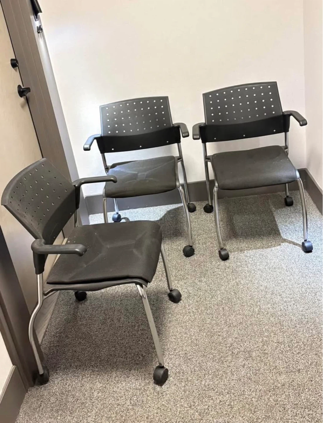 Black Conference Chair with Wheels - photo 4