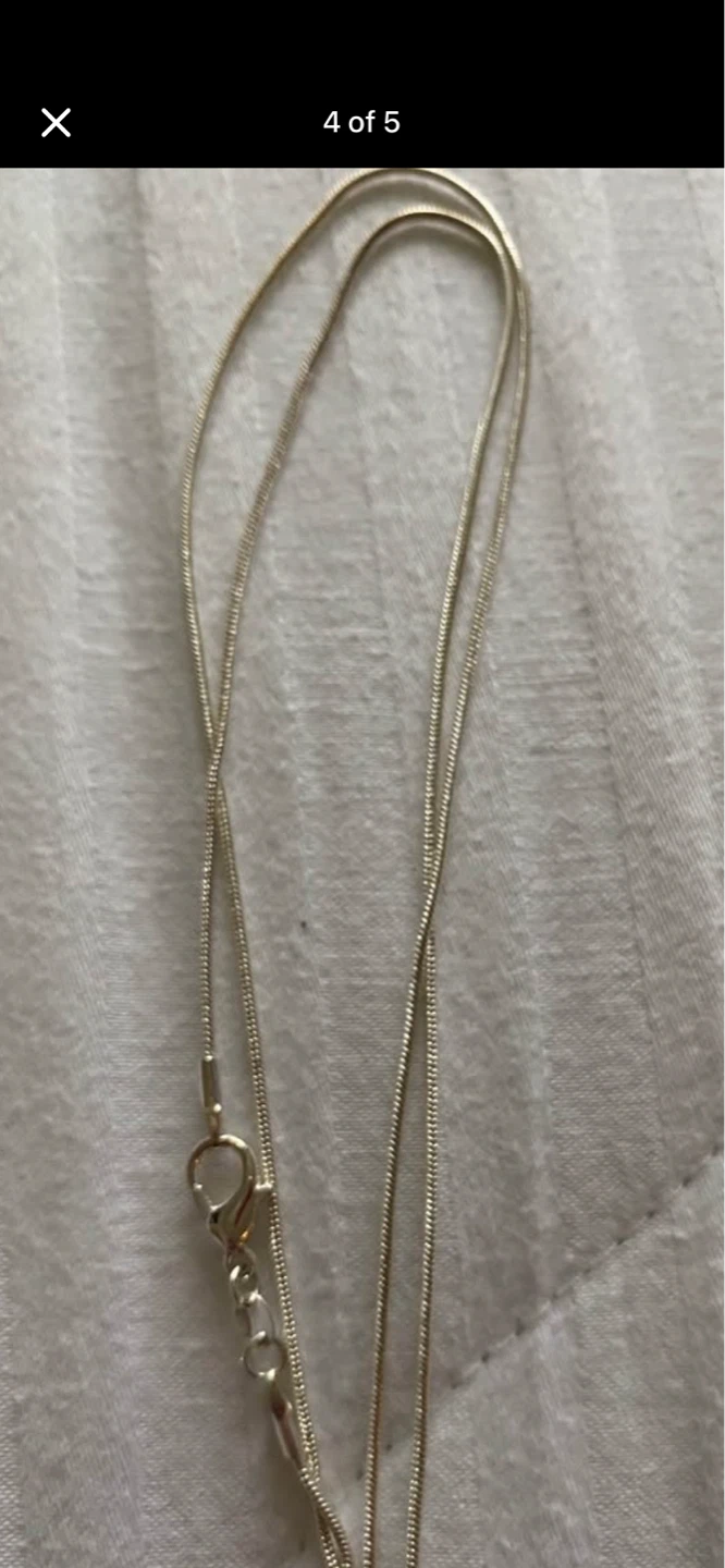 Sterling silver 925 , 30inches long with pendant. - photo 4
