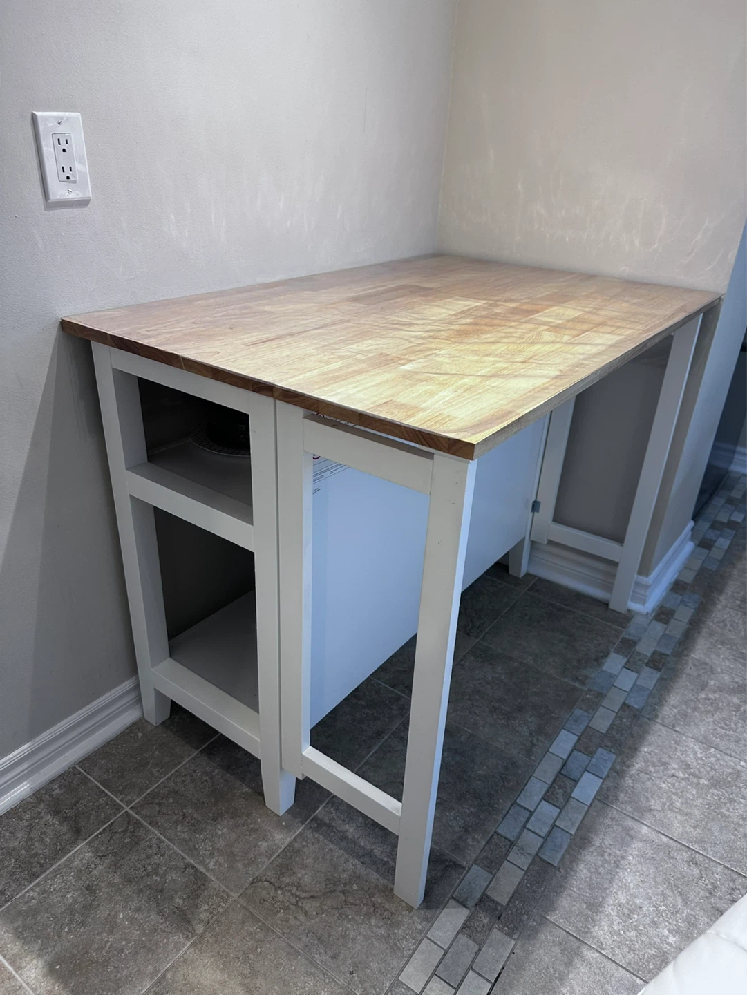 Kitchen Island Table with Drop Leaf
