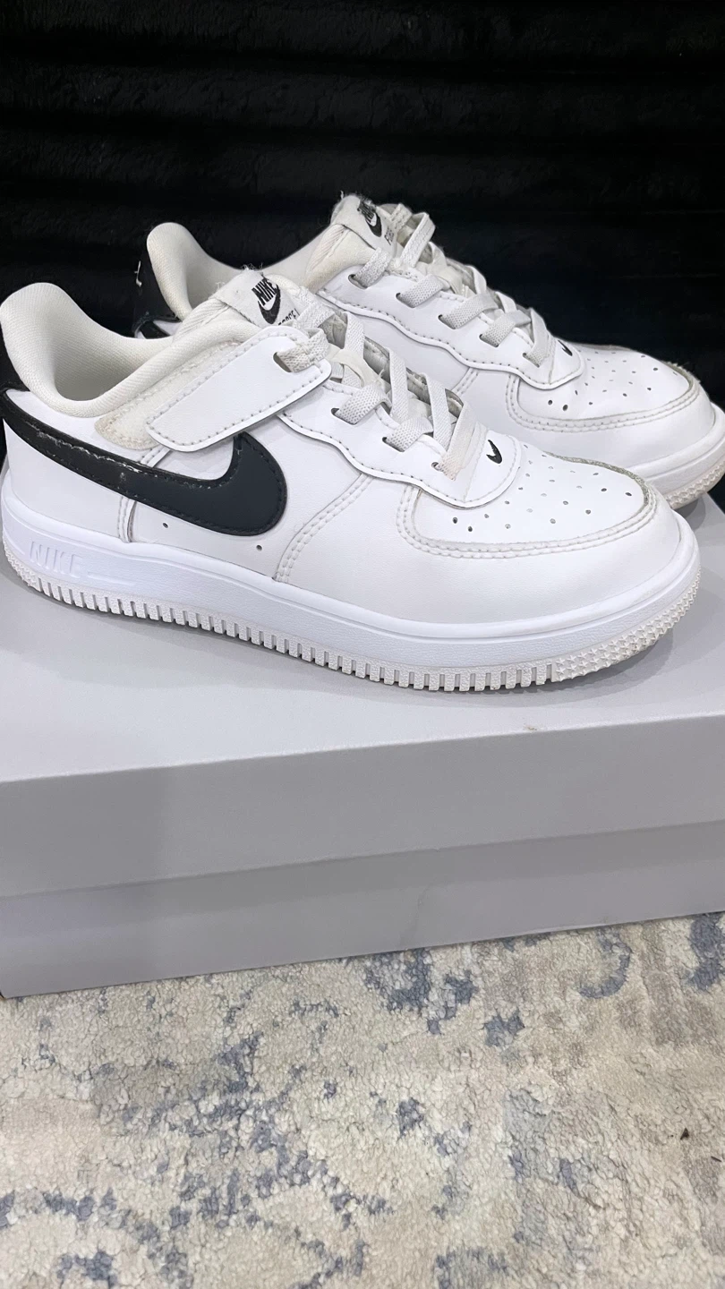 Nike Air Force 1 Low EasyOn (PS) White/Black Kids Shoes 13c - photo 2