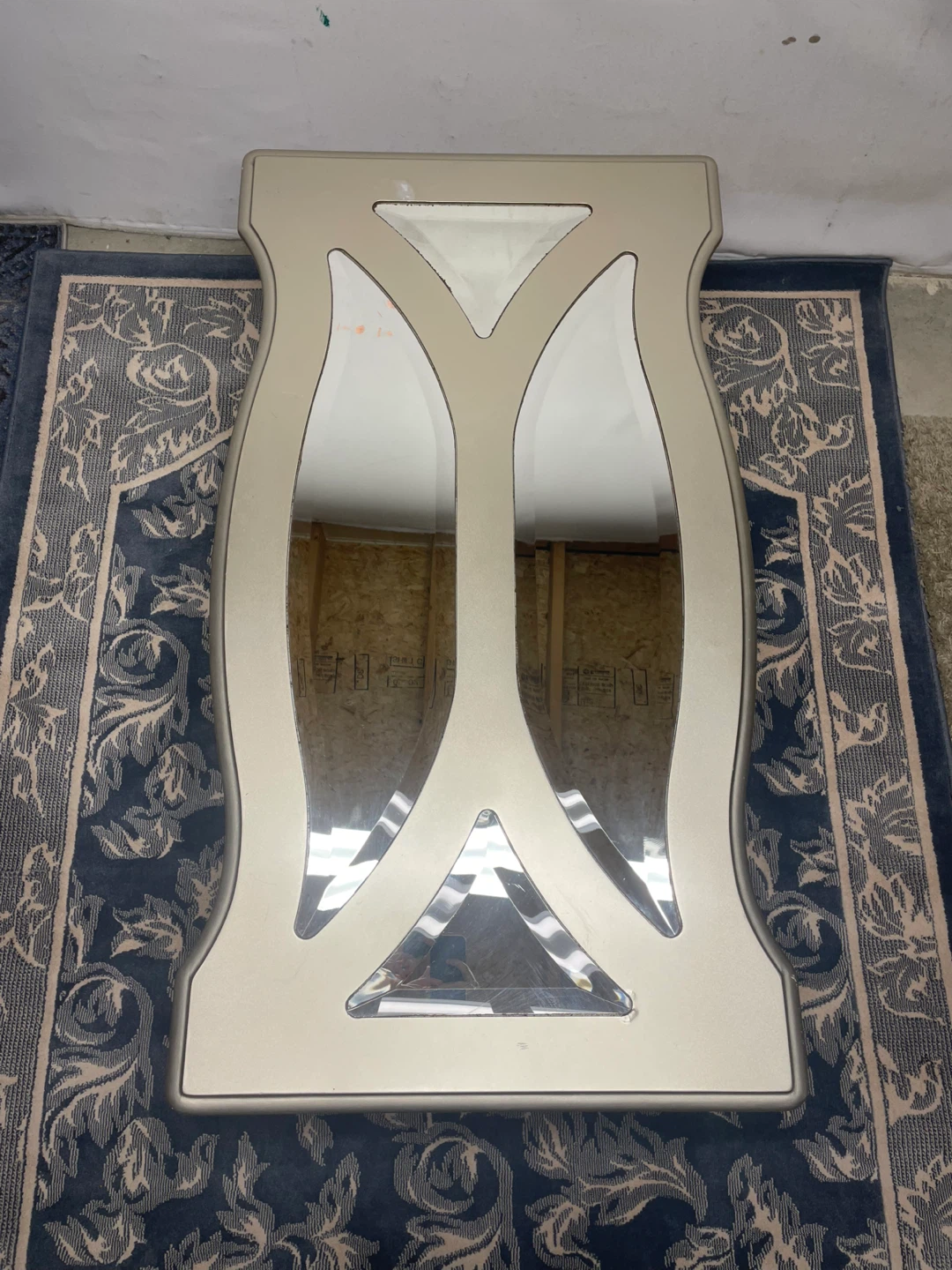 Mirrored Coffee Table with Glass Inlay - photo 4