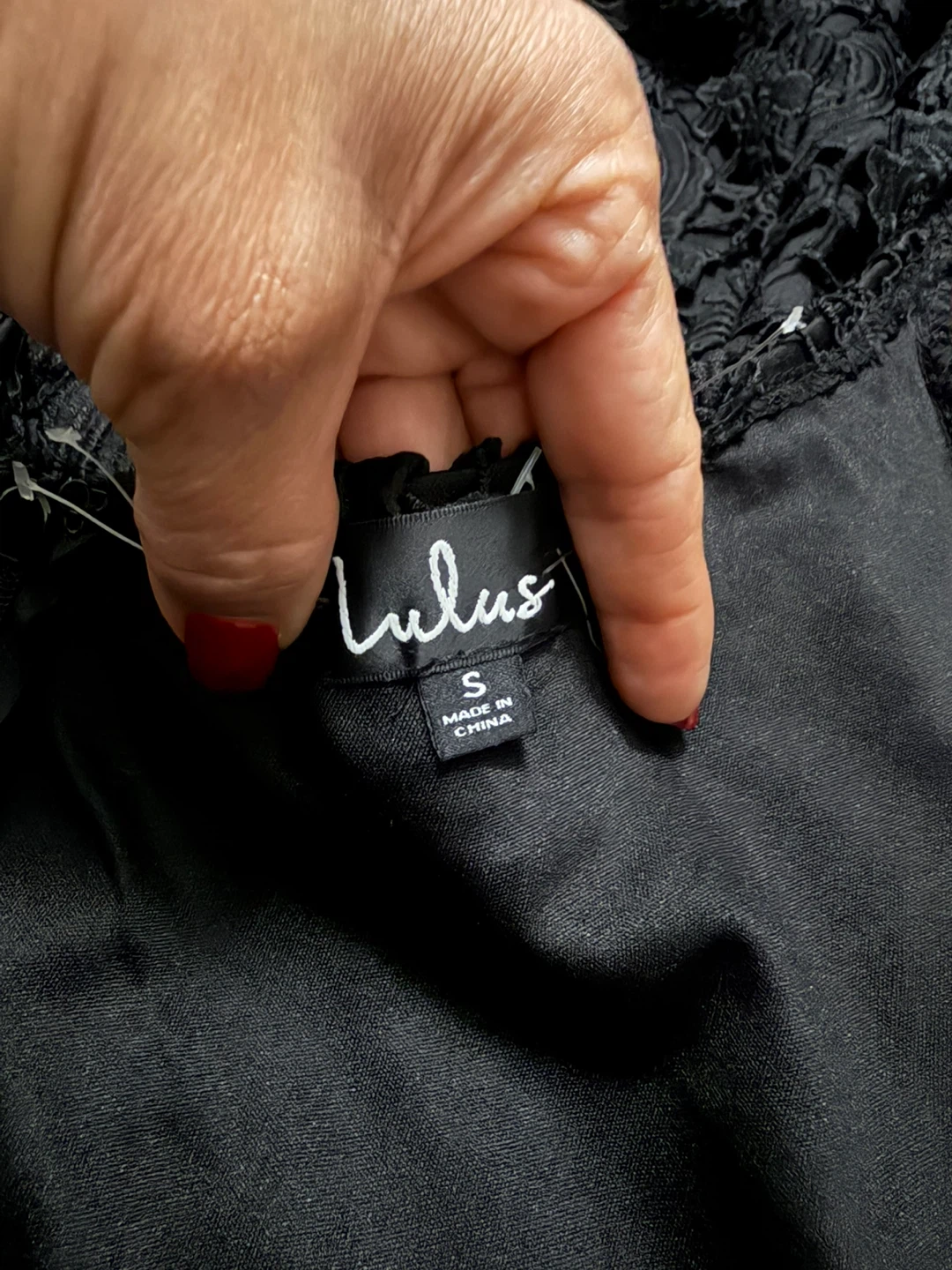 🌱Lulus Black Lace Cap Sleeve Mini Dress Size S - photo 5