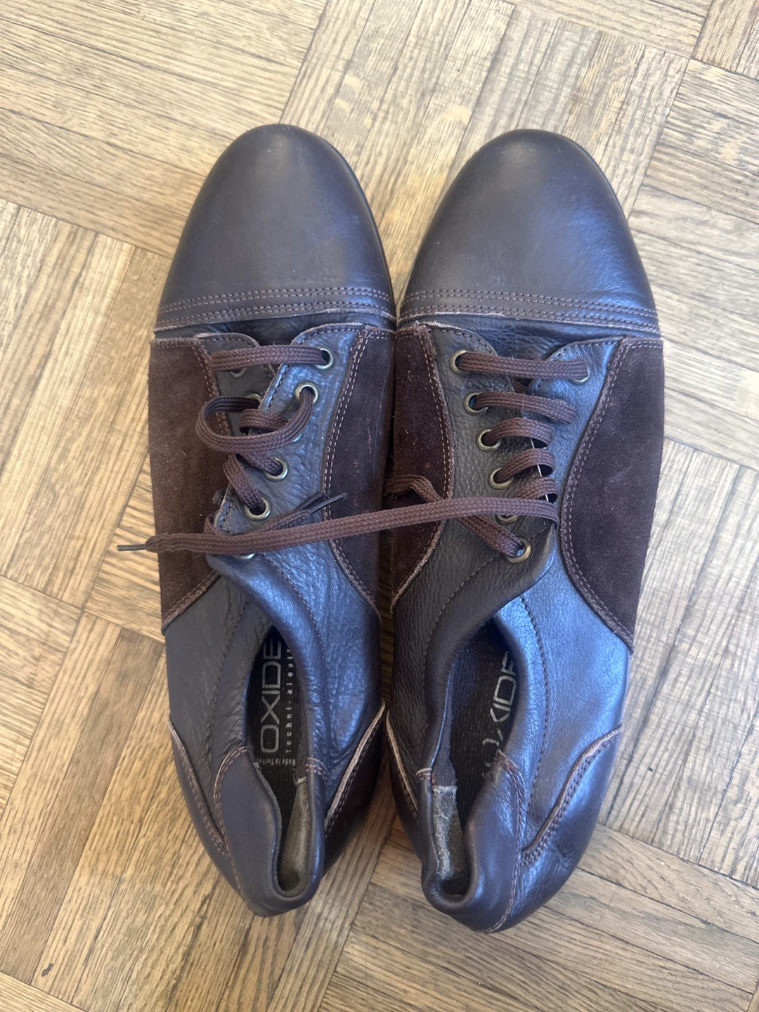 OXIDE Brown Leather and Suede Shoes Size 44