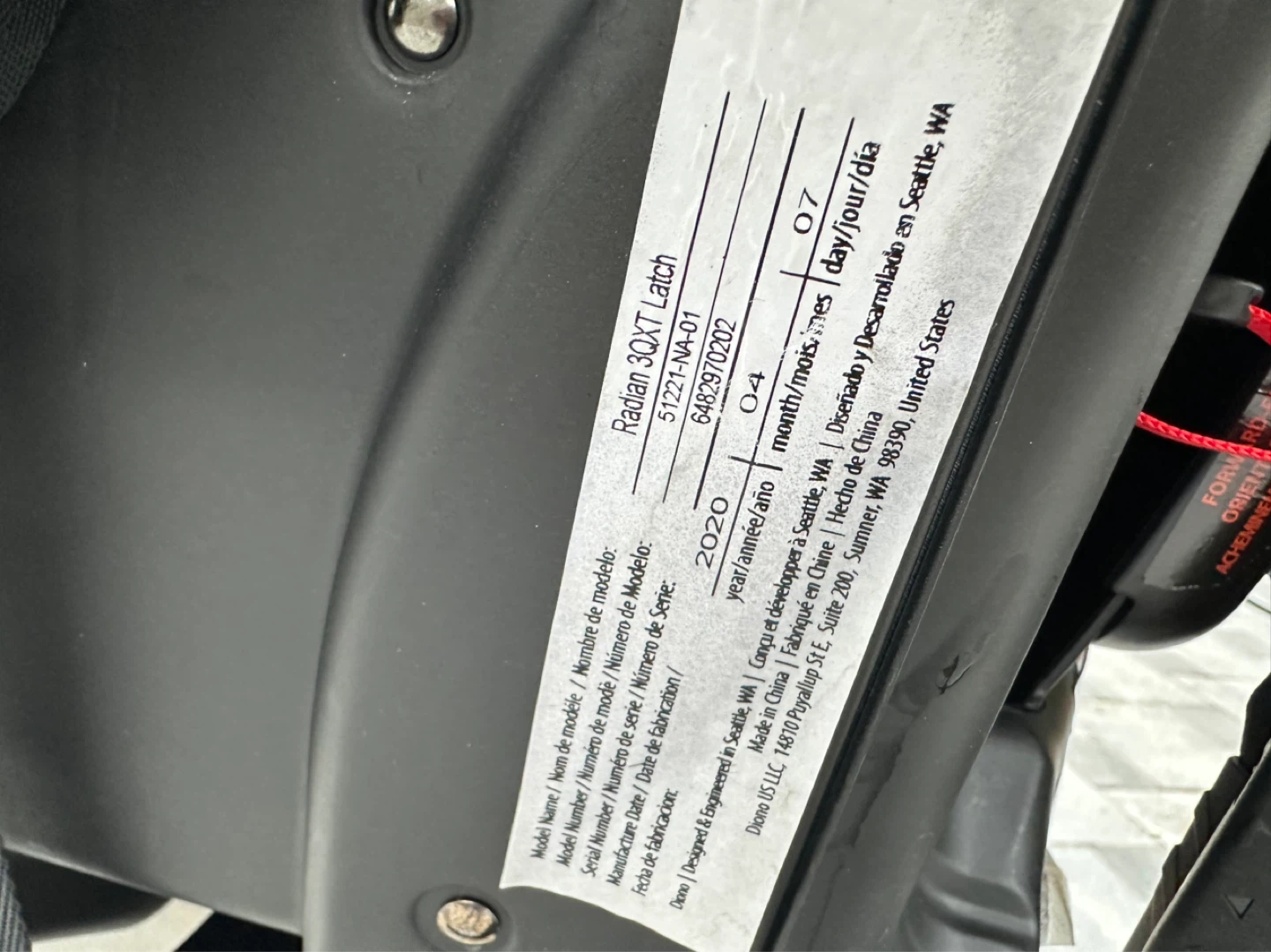 Diono Radian 3QXT Latch Car Seat - Grey - photo 4