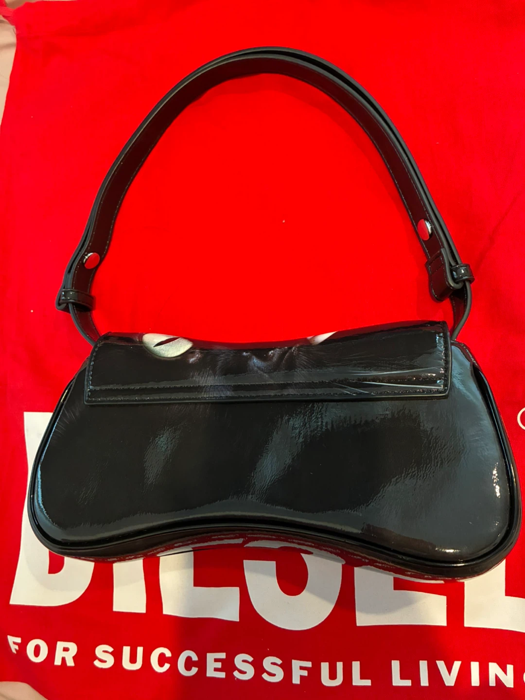 Diesel Play Clutch Bag - Black with Graphic - photo 2