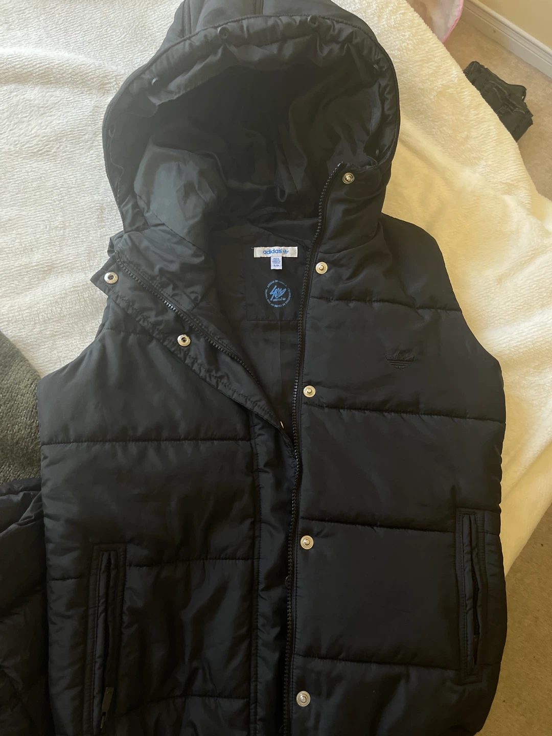 Adidas Puffer Vest Hooded Black