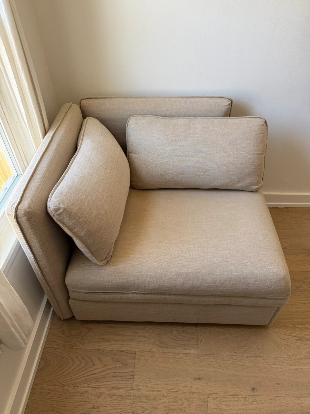 Sofa Bed - beige single sleeper couch - photo 2