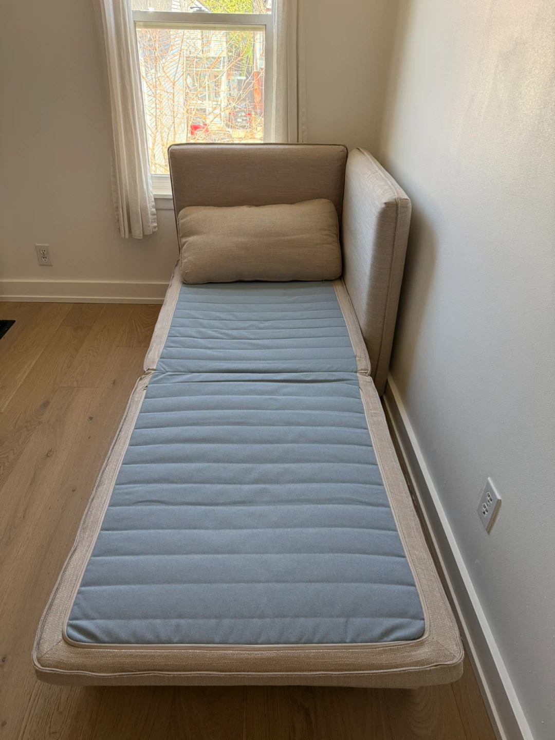 Sofa Bed - beige single sleeper couch - photo 5