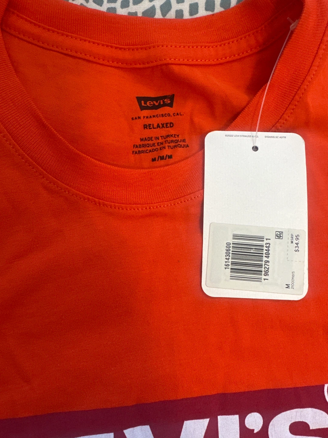Levi's Orange Relaxed Fit T-Shirt Size M - photo 2