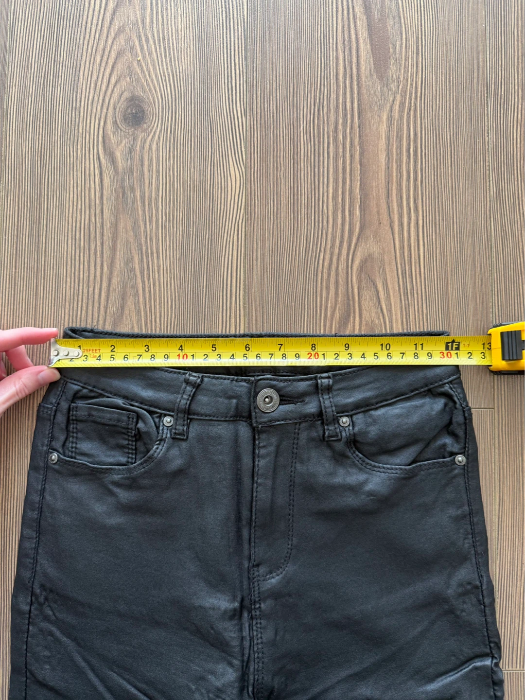 Black Faux Leather Pants | Size XS/S - photo 4