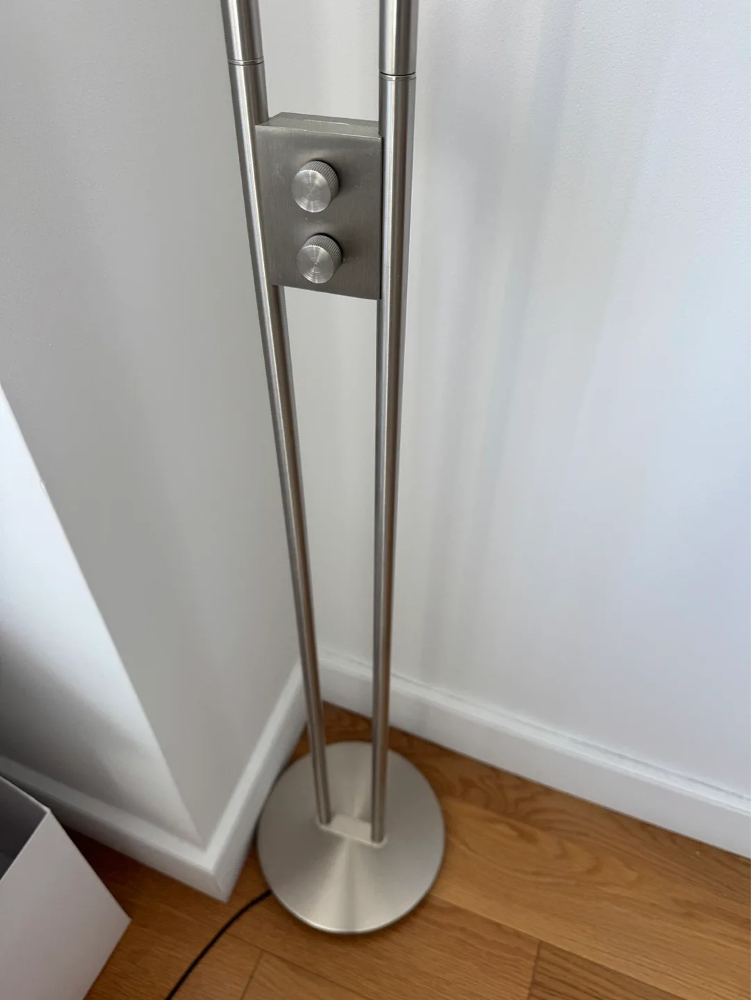 floor uplighter/reading lamp, dimmable/nickel plated, 71 " - photo 4