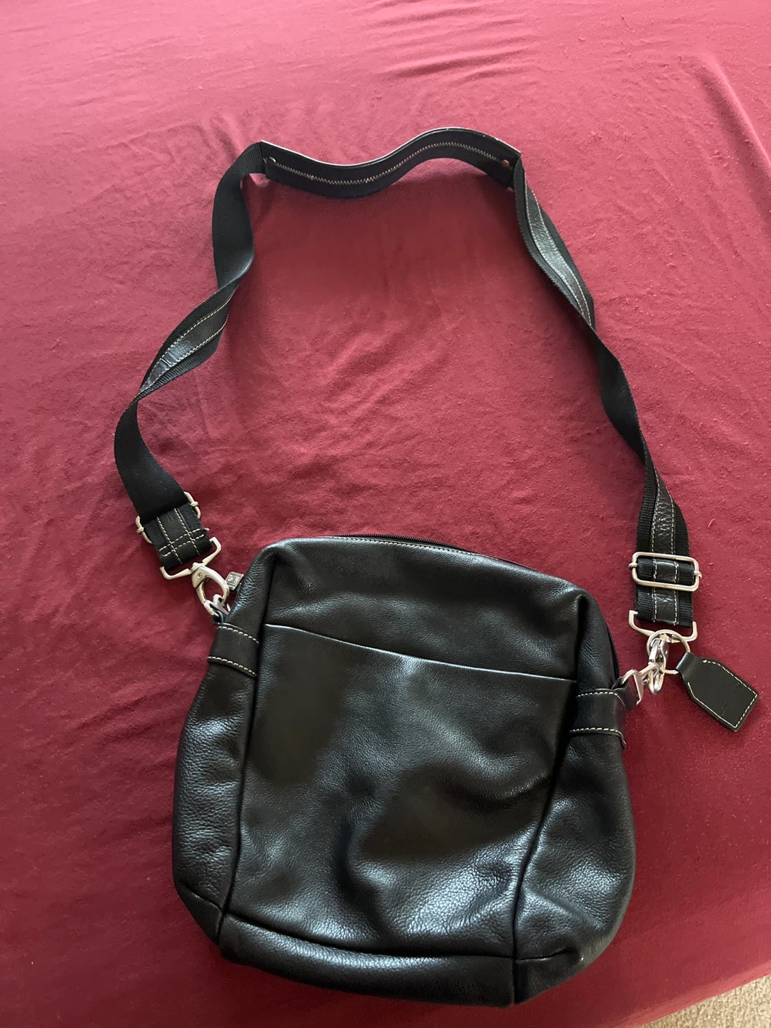 Black Leather Crossbody Bag