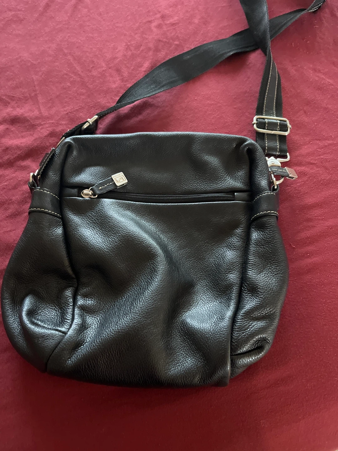 Black Leather Crossbody Bag - photo 2