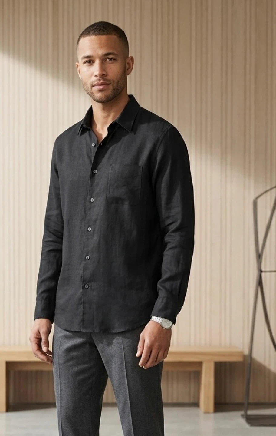 Men’s 100% Linen Shirt - Size XL