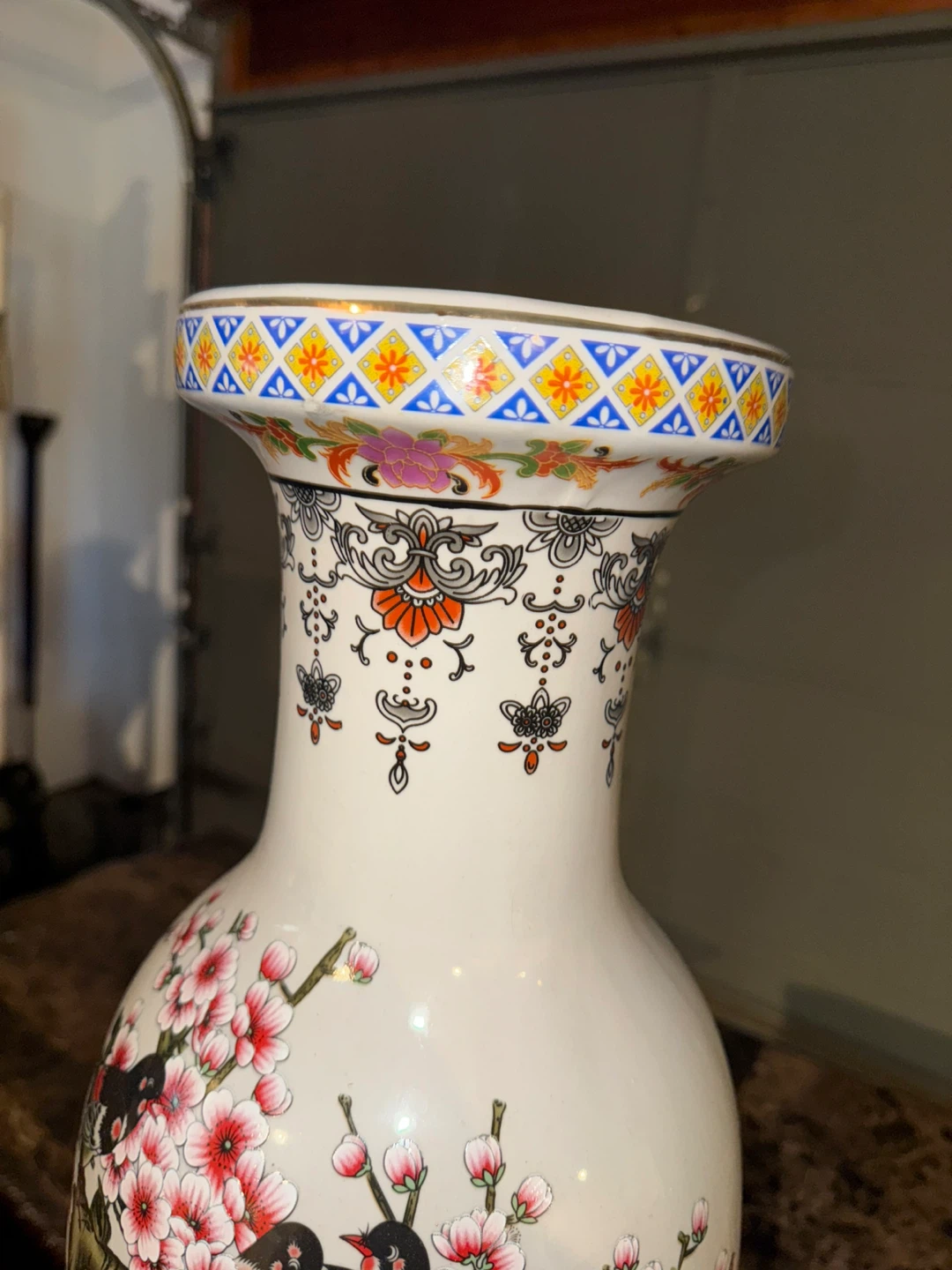 Decorative Ceramic Vase with Birds and Flowers - photo 5