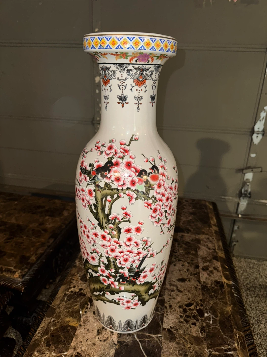 Decorative Ceramic Vase with Birds and Flowers - photo 3
