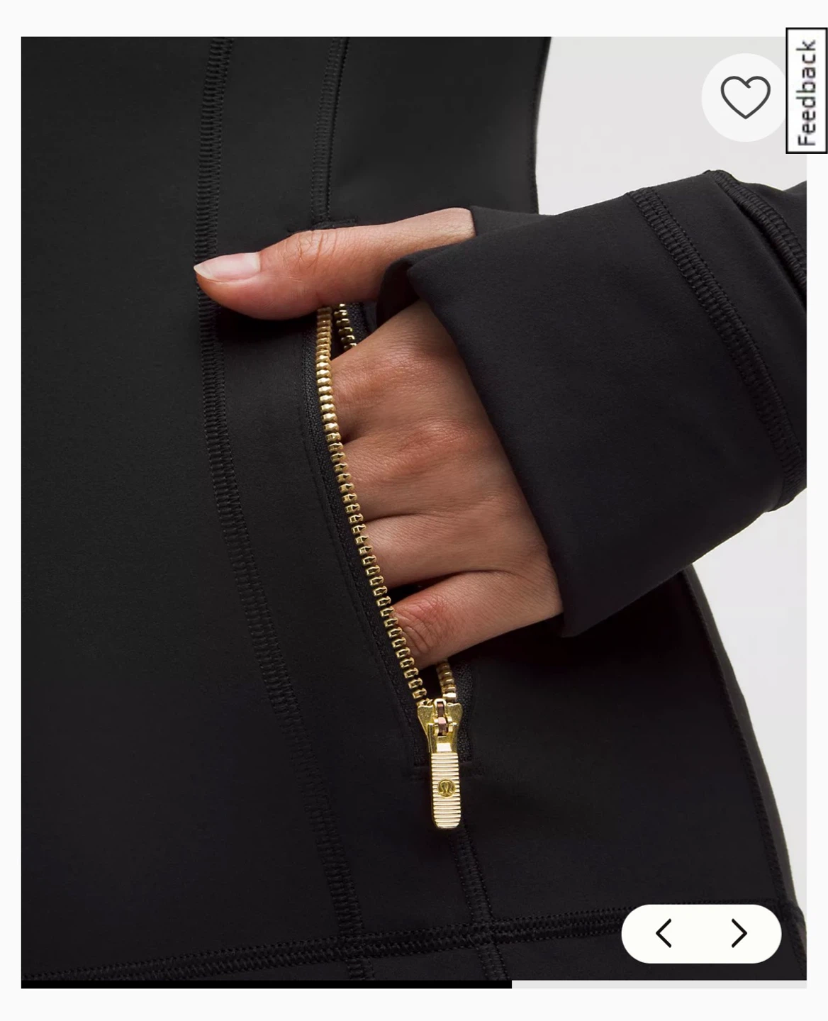 Lululemon Black Zip-Up Jacket with Gold Details - photo 2