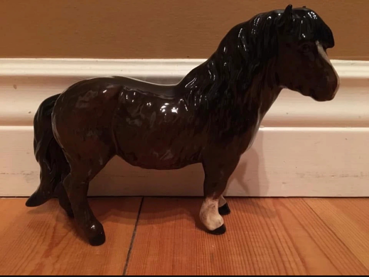 Beswick Shetland Pony Woolly Mare Porcelain Figurine #1033