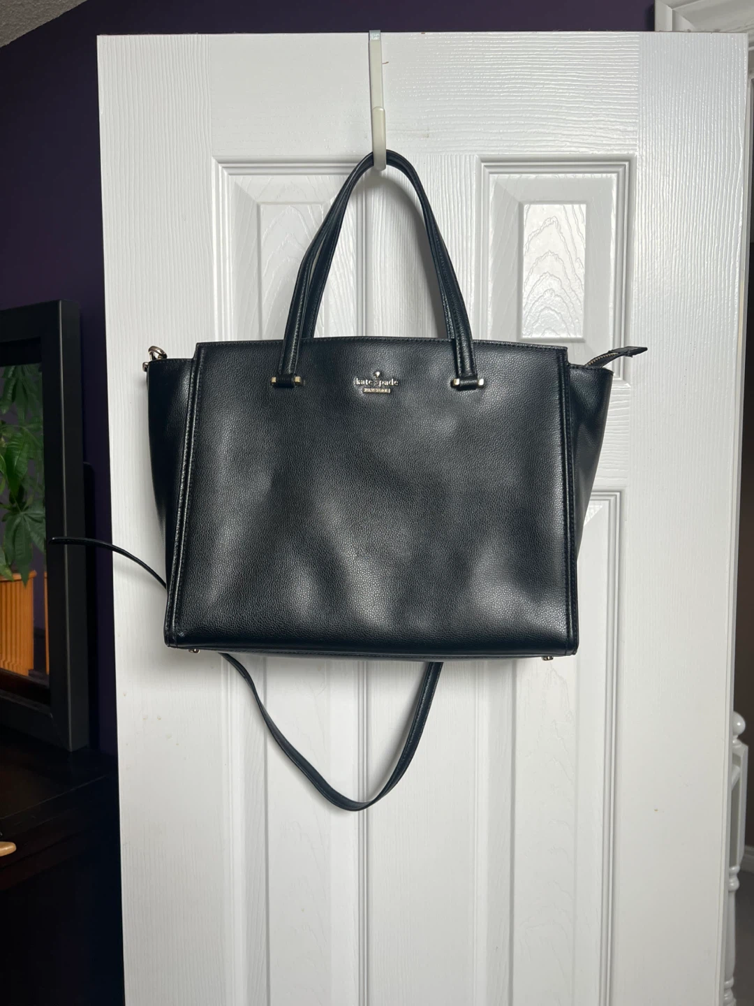Kate Spade Black Leather Tote Bag