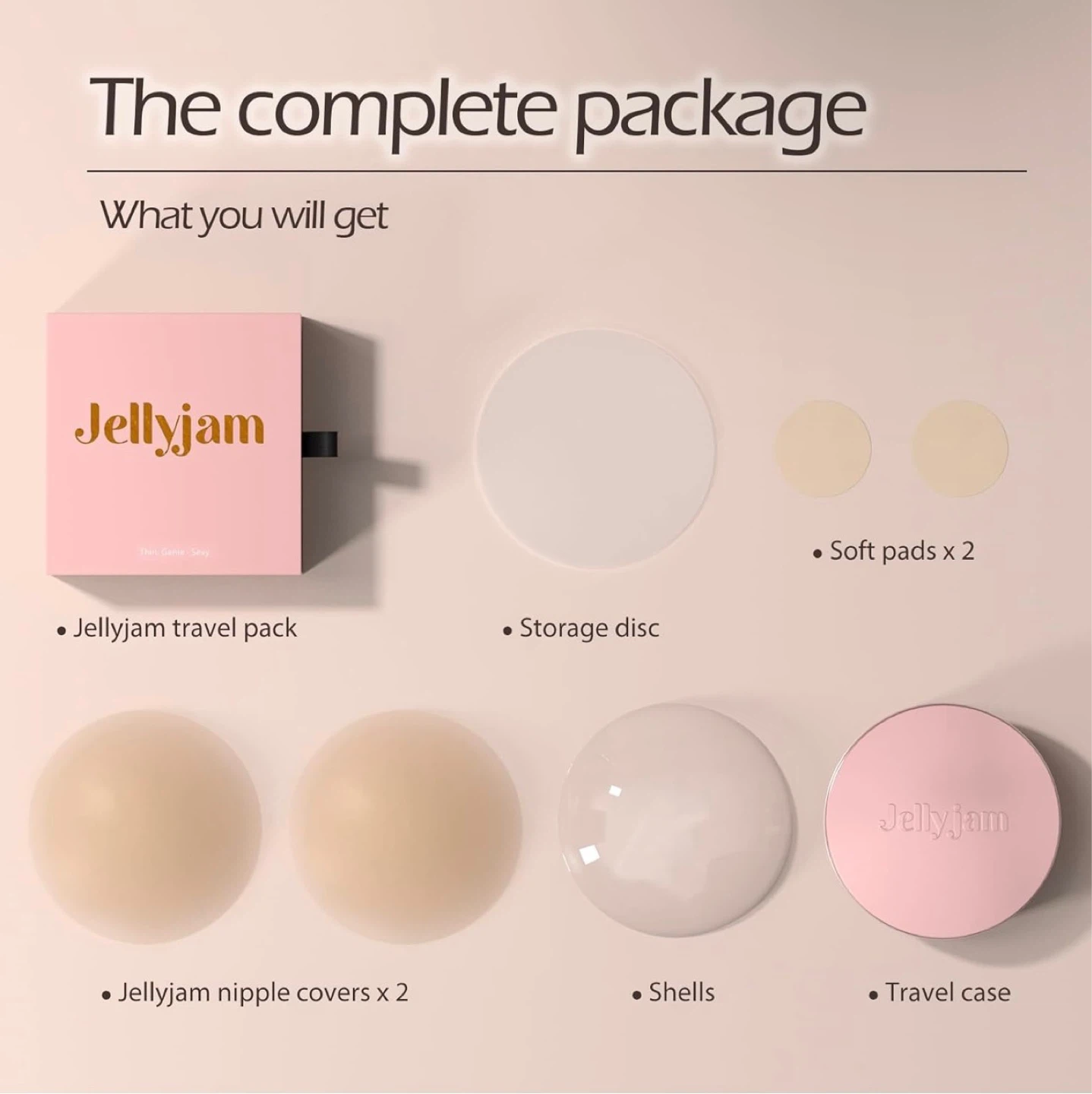 Jellyjam Reusable Nipple Covers & Soft Petals Set - photo 4