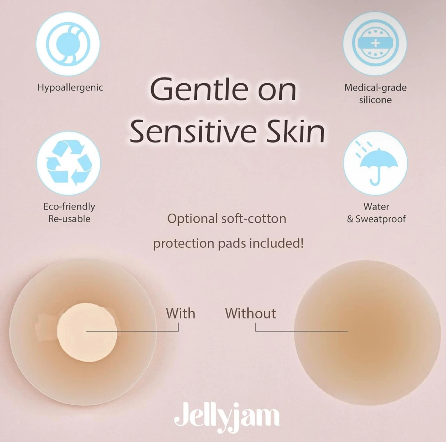 Jellyjam Reusable Nipple Covers & Soft Petals Set - photo 2